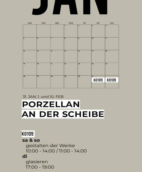 JÄNNER | 3-teiliger töpferkurs | Porzellan