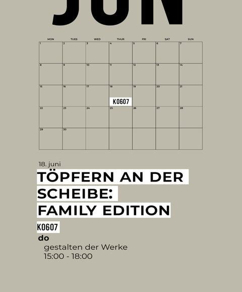 JUNI | töpferkurs | FAMILY EDITION